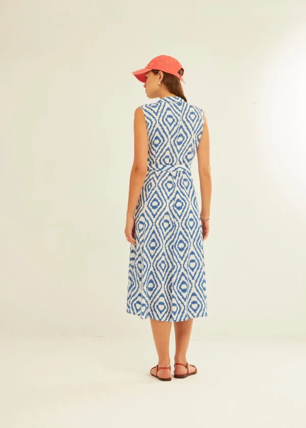 Vestido lazada cintura Blue Diamonds - Imagen 3