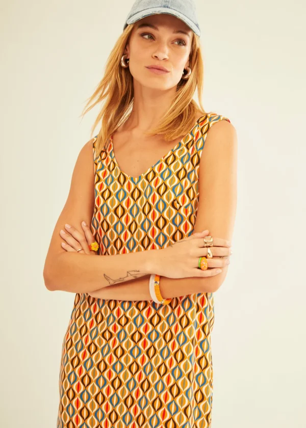 Vestido tirante Yellow Batterfly