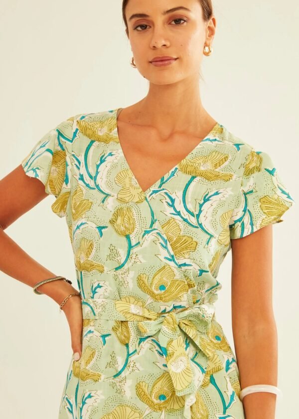 Vestido corto verde lima - Imagen 2