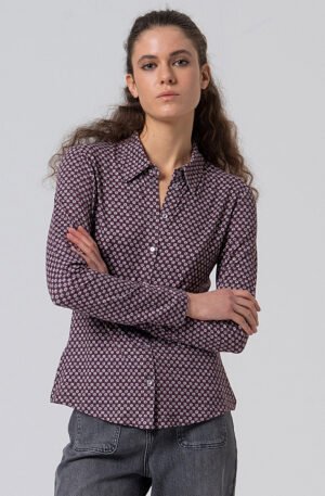 Camisa punto estampada.