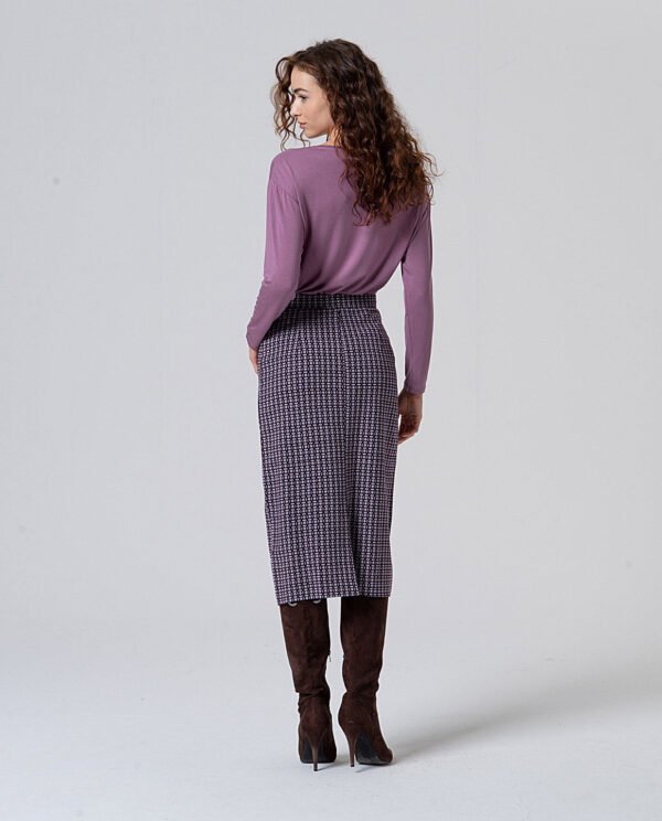 Falda midi recta.Vino tinto. - Imagen 3