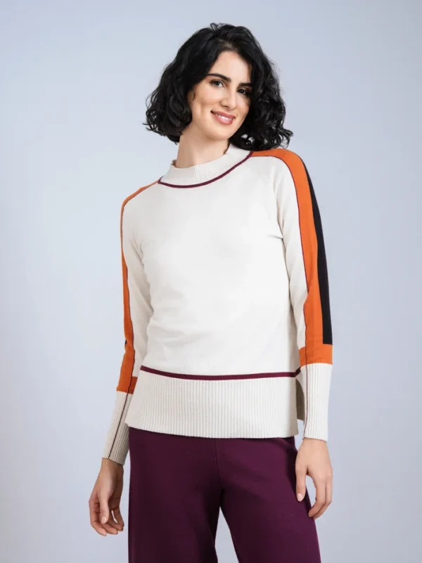 Jersey manga intarsia.