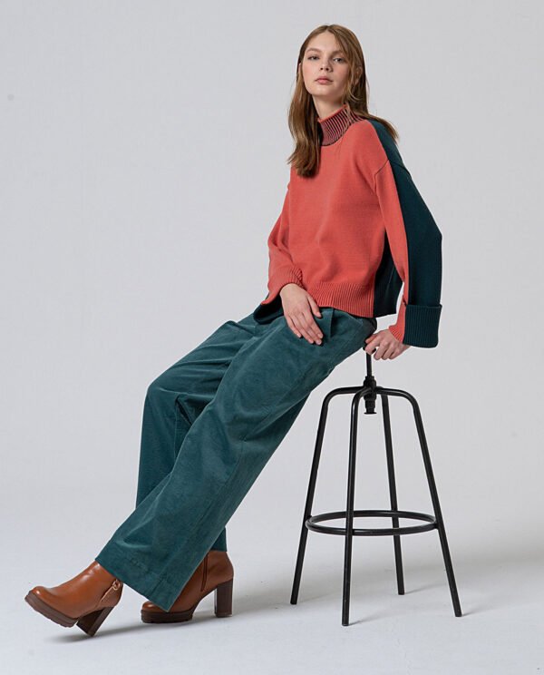 Jersey cuello alto con contrastes de color. - Imagen 3