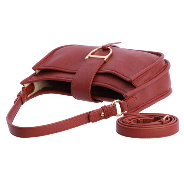 Bolso bandolera burdeos. - Imagen 4