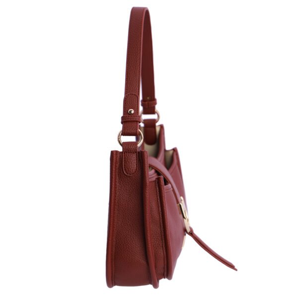 Bolso bandolera burdeos. - Imagen 3