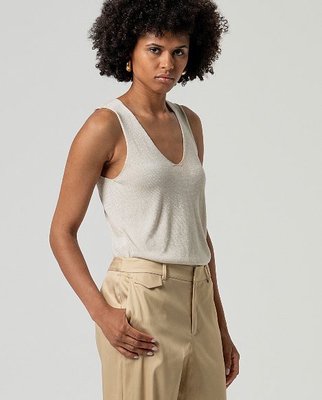 Pantalon recto beige. - Imagen 4