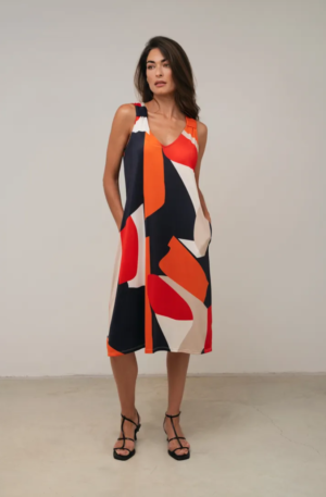 Vestido tirantes estampado.