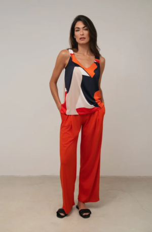 Top tirantes estampado.