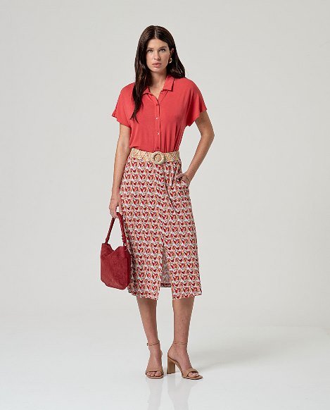 Camisa manga corta roja. - Imagen 4