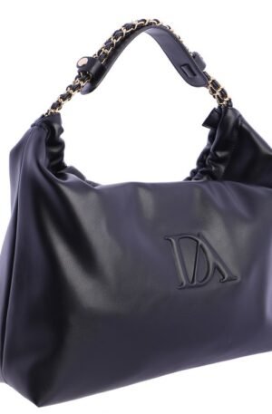 Bolso de mano negro.