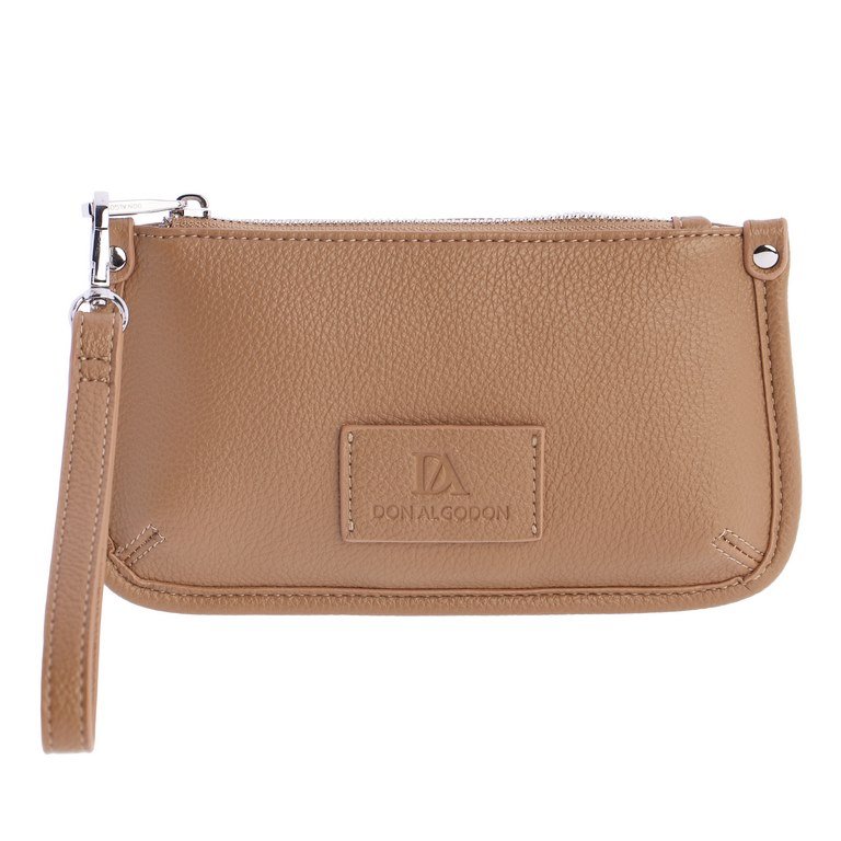 Bolso de mano tostado. - Imagen 2