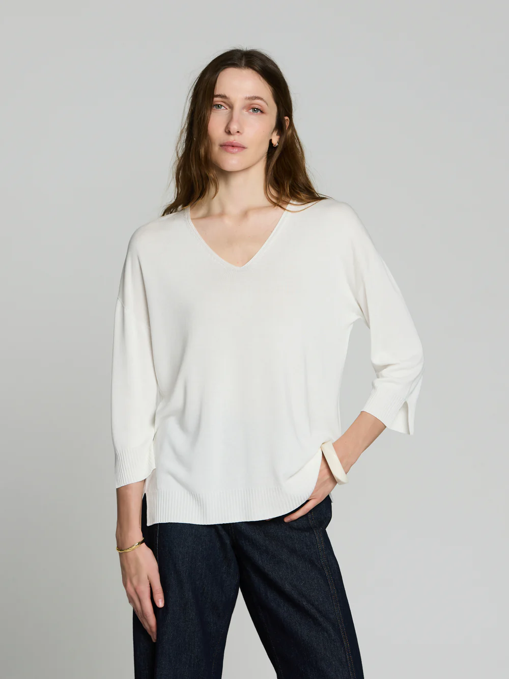 Suéter oversize crudo.