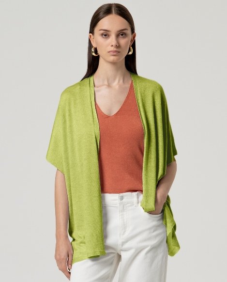 Poncho abierto brillante. Lima.