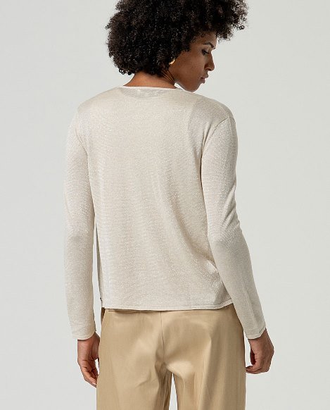 Chaqueta con lurex. Crudo. - Imagen 3