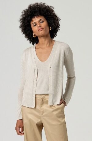 Chaqueta con lurex. Crudo.