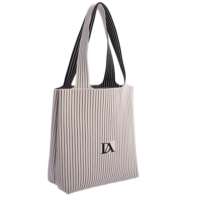 Bolso rayas shopper.