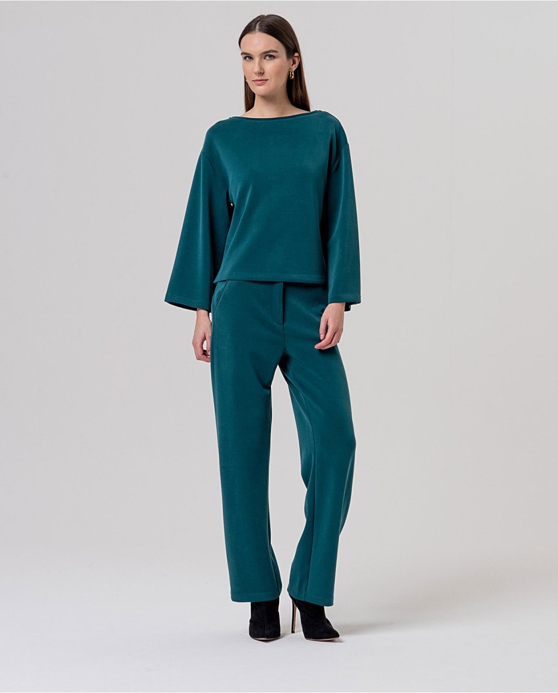 Camiseta ancha. Verde botella. - Imagen 3