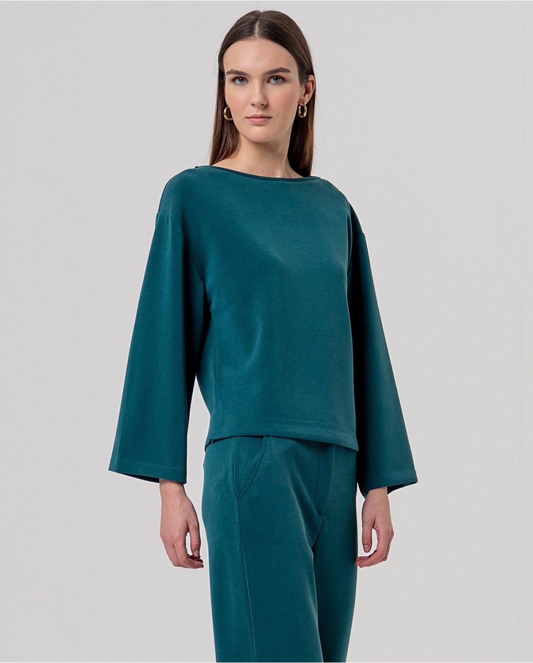 Camiseta ancha. Verde botella. - Imagen 4