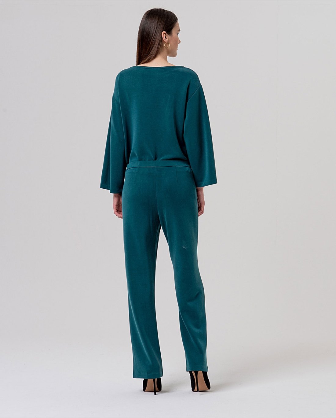Pantalón recto. Verde botella. - Imagen 3