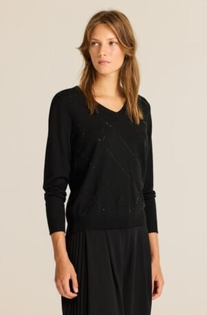 Jersey rombos negro.