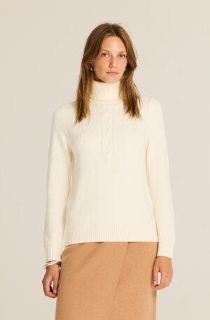 Jersey cuello vuelto.