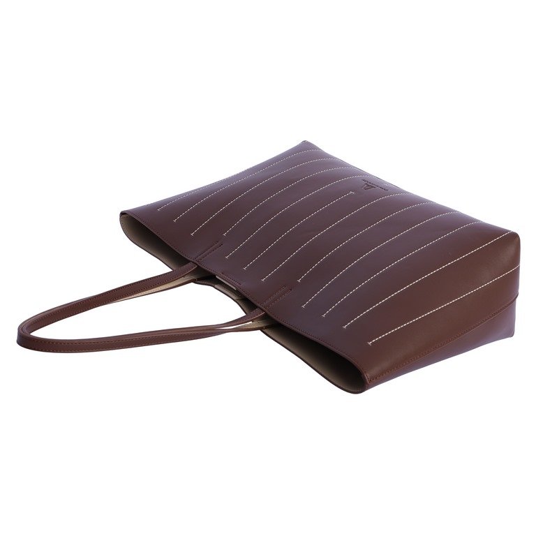 Bolso de hombro Cala chocolate. - Imagen 2